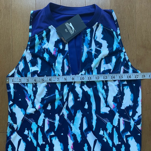 NWT Slazenger Women's Fragment Back Slit Sleeveless Golf Polo in Medium - Picture 6 of 10